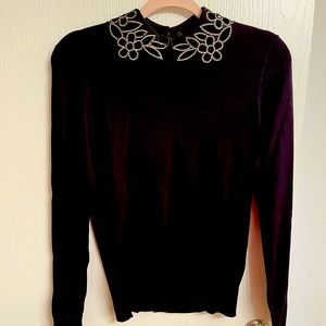 Ted Baker Sweater with Gold Floral Collar